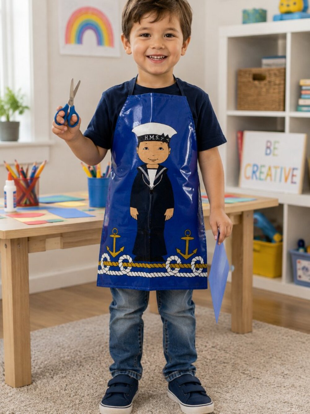 Vtg Sailor Boys By Ulster Kid’s coated apron Made in UK
